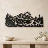 Mountain Camper Journey Metal Wall Art | Travel and City Wall Decor - lifestyle view 3