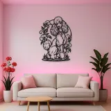 Poodle Elegant Pose Metal Wall Art | Pet Lover Silhouette Decor