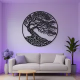 Windblown Tree Metal Wall Art | Botanical Metal Wall Decor