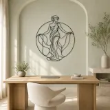 Classical Statue Muse Metal Wall Art | Classical Figure Wall Decor - lifestyle view 4