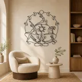 Yoga Moon Sequence Metal Wall Art | Yoga and Meditation Wall Decor - lifestyle view 5
