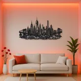New York Skyline Flow Metal Wall Art | Travel and City Wall Decor