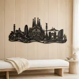 Barcelona Architecture Metal Wall Art | Travel and City Wall Decor - lifestyle view 5