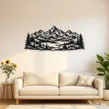 Snowcap Serenity Metal Wall Art | Modern Abstract Metal Decor
