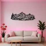 Rocky Ridge Panorama Metal Wall Art | Nature Silhouette Decor