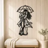Under One Umbrella Metal Wall Art | Romantic Couple Decor - lifestyle view 5