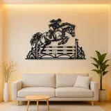Show Jumping Moment Metal Wall Art | Equestrian Wall Decor
