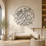 Décoration murale en métal contemporaine "Floor Flow" | Décor mural Couple Danse