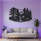 Redwood Canopy Metal Wall Art | Nature Silhouette Decor