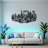 Passport Journey Symbol Metal Wall Art | Travel and City Wall Decor