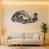 Surfer on the Curl Metal Wall Art | Coastal and Nautical Wall Decor