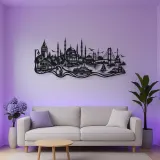 Istanbul Skyline Flow Metal Wall Art | Travel and City Wall Decor