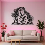 Two Horses Embrace Metal Wall Art | Equestrian Wall Decor