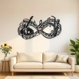 Infinite Melody Loop Metal Wall Art | Music Room Wall Decor