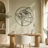 Contemporary Back Arch Metal Wall Art | Dance Silhouette Wall Decor - lifestyle view 4