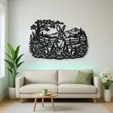 Rabbit Meadow Metal Wall Art | Wildlife Silhouette Decor