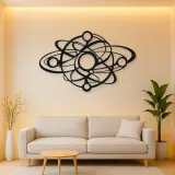 Orbiting Circle Harmony Metal Wall Art | Modern Abstract Metal Decor