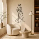 Runway Gown Pose Metal Wall Art | Fashion Figure Wall Decor - lifestyle view 5