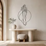 Sleek Ponytail Model Metal Wall Art | Fashion Figure Wall Decor - lifestyle view 3