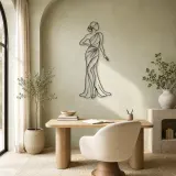 Minimalist Fashion Muse Metal Wall Art | Fashion Figure Wall Decor - lifestyle view 4
