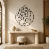 Promise Ring Couple Metal Wall Art | Romantic Couple Decor - lifestyle view 3