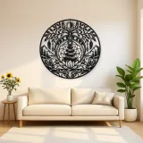 Balance Stone Circle Metal Wall Art | Modern Abstract Metal Decor