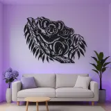 Koala Eucalyptus Metal Wall Art | Wildlife Silhouette Decor