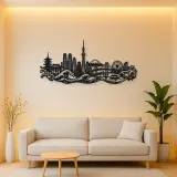 Tokyo Skyline Wave Metal Wall Art | Travel and City Wall Decor