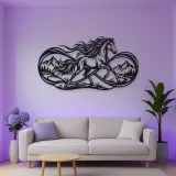Infinite Horse Line Metal Wall Art | Equestrian Wall Decor