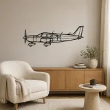 Saratoga PA-32 Airplane Silhouette Metal Wall Art, Metal Aircraft Silhouette, Aviation Wall Decor, Aviator Decor - lifestyle view 5