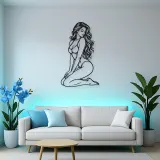 Kneeling Side Pose Metal Wall Art | Movement Silhouette Decor