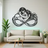 Eternal Loop Lovers Metal Wall Art | Romantic Couple Decor