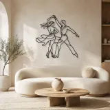 Salsa Couple Spin Metal Wall Art | Couple Dance Wall Decor - lifestyle view 3