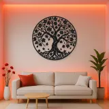 Autumn Leaf Tree Metal Wall Art | Botanical Metal Wall Decor