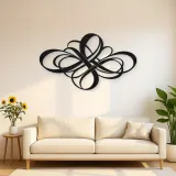 Modern Ribbon Knot Metal Wall Art | Modern Abstract Metal Decor