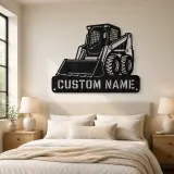Personalized Skid Steer Loader Front Bucket Metal Wall Art - lifestyle view 2