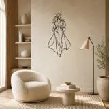 Long Coat Silhouette Metal Wall Art | Fashion Figure Wall Decor - lifestyle view 5