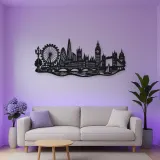 London Skyline Flow Metal Wall Art | Travel and City Wall Decor