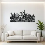 Bicycle City Ride Metal Wall Art | Travel and City Wall Decor