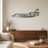 Silhouette de avión Falcon 7X en metal, Decoración mural de aviación, Decoración de piloto
