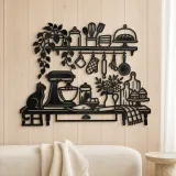 Baker Kitchen Line Metal Wall Art | Cozy Home Metal Decor - lifestyle view 5