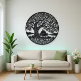 Tree with Bench Couple Metal Wall Art | Romantic Couple Decor
