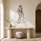 Runway Gown Pose Metal Wall Art | Fashion Figure Wall Decor - lifestyle view 3