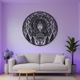 Mandala Moon Metal Wall Art | Spiritual Boho Metal Decor