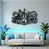 Orchestra Instrument Fusion Metal Wall Art | Music Room Wall Decor