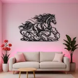 Galloping Dust Flow Metal Wall Art | Equestrian Wall Decor