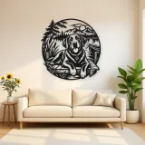Labrador Lakeside Metal Wall Art | Pet Lover Silhouette Decor