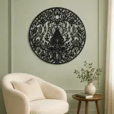 Crystal Garden Metal Wall Art | Botanical Metal Wall Decor - lifestyle view 2