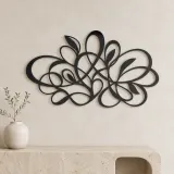 Sculptural Loop Garden Metal Wall Art | Modern Abstract Metal Decor - lifestyle view 3