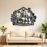 Home Sweet Heart Symbol Metal Wall Art | Cozy Home Metal Decor